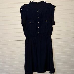 Aritzia Navy Sleeveless Mini Dress